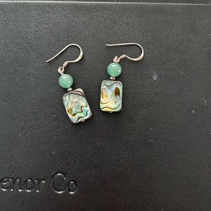 Opal Beaded Dangly Earrings